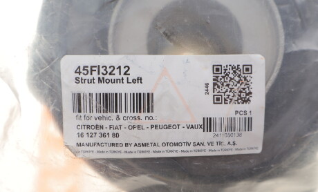 Фото 2 - Опора стійки амортизатора AS Metal 45FI3212