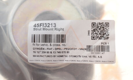 Фото 2 - Опора стойки амортизатора AS Metal 45FI3213