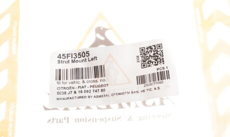 Фото 2 - Опора стійки амортизатора AS Metal 45FI3505