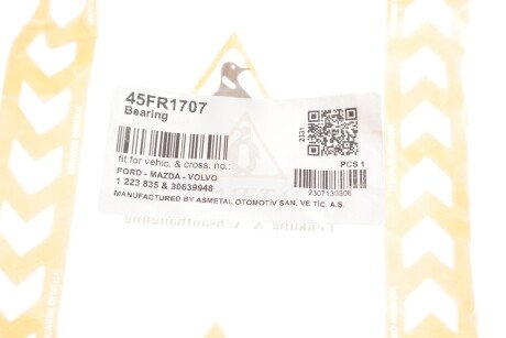 Фото 2 - Підшипник амортизатора AS Metal 45FR1707