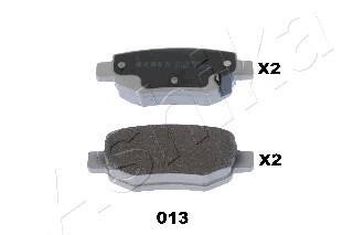 Комплект гальмівних накладок, дискове гальмо - ((T113502080BA, M113502090)) ASHIKA 51-00-013