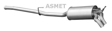 Задній. глушник,випускна сист. - ASMET 01048