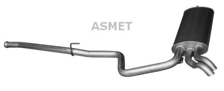 Задній. глушник,випускна сист. - ASMET 01076