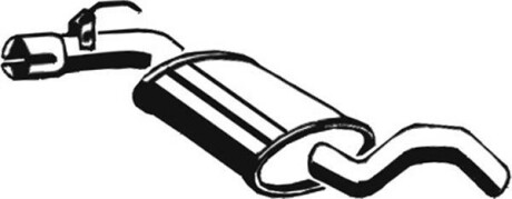 Глушник вихлопної системи середній VW GOLF III 1.8 07.93-04.99 - ASMET 03.048