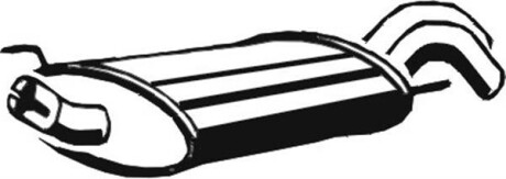 Глушник вихлопної системи задній VW GOLF III, GOLF IV 1.6/1.9D/2.0 11.91-06.02 - ((1H6253609AF)) ASMET 03.052