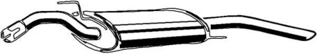 Глушник вихлопної системи задній VW PASSAT B3/B4 1.6D-2.0 02.88-05.97 - ((35725320, 353253609H, 353253609A, 357253609H, 35725360)) ASMET 04.034