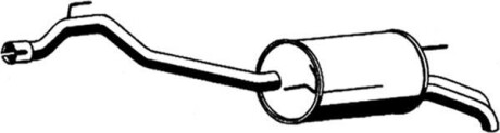 Глушник вихлопної системи задній VW TRANSPORTER T4 1.9D/2.4D 07.90-04.03 - ASMET 04.070