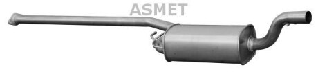 Задній. глушник,випускна сист. - ASMET 07212