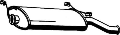 Глушник вихлопної системи задній CITROEN XSARA 1.4-1.9D 04.97-03.05 - ((1726HN, 1726JJ)) ASMET 09.045