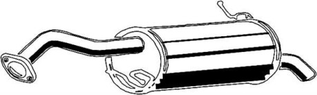 Глушник вихлопної системи задній MAZDA PREMACY 1.9/2.0/2.0D 07.99-03.05 - ((RFA640100A, RFA640100E, RFA640100G, RFB540100E, RFB540100F)) ASMET 11.046