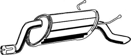 Глушник вихлопної системи задній FIAT IDEA, PUNTO LANCIA MUSA, YPSILON 1.4/1.9D 09.99- - ASMET 16.081