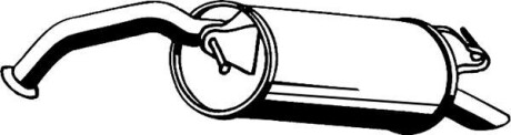 Глушник вихлопної системи задній TOYOTA YARIS 1.3/1.4D 08.99-11.05 - ASMET 20.029