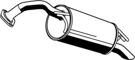 Глушник вихлопної системи задній TOYOTA YARIS 1.0/1.3 04.99-09.05 - ((174300J010, 1743023020)) ASMET 20.030