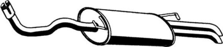 Глушник вихлопної системи задній SEAT TOLEDO II SKODA OCTAVIA I VW BORA, BORA I, GOLF IV 1.9D 09.96-03.10 - ASMET 21.027
