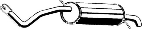Глушник вихлопної системи задній SEAT CORDOBA SKODA FABIA I 1.2 07.01-12.07 - ((6Q9253609J, 6Y9253609B, 6Q9253609)) ASMET 21.031