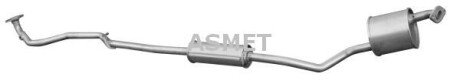 Глушник передній DAIHATSU CUORE VI, TREVIS 1.0 05.03- - ASMET 22.009