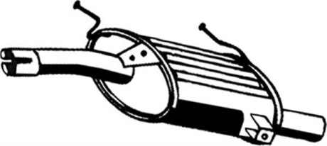 Глушник вихлопної системи задній SUZUKI SWIFT, SWIFT II 1.0/1.3 03.89-12.05 - ((1430062B00, 1430062E10, 1430065B00, 1430065B20, 1430065E10)) ASMET 25.012