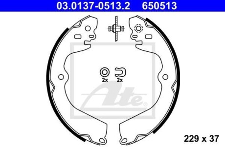 Szczeki ham.nissan nv200 11- - (d4060JX00A, D4060JX02A) ATE 03013705132