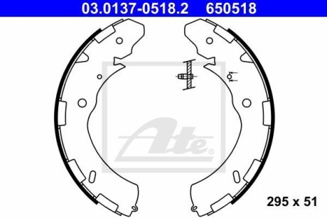 Гальмівні колодки, барабанні - ATE 03013705182