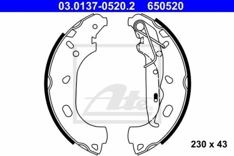 Колодки тормозные OPEL ASTRA H 04-10 - ATE 03.0137-0520.2