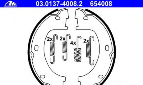 Фото 2 - Тормозные колодки ATE 03.0137-4008.2 (03013740082)