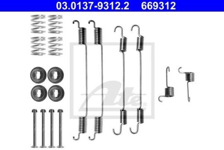 Ремкомплект крепления тормозных колодок DACIA DUSTER 10- - (440607493R) ATE 03013793122