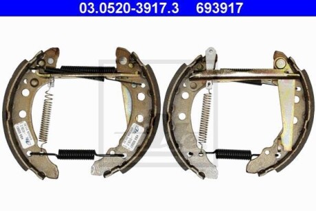Комплект тормозных колодок - ATE 03.0520-3917.3