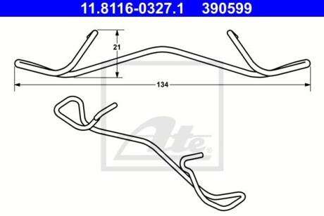 Фото 2 - Ремкомплект суппорта ATE 11.8116-0327.1 (11811603271)