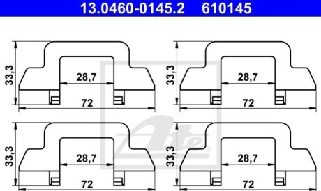 Zestaw mont.klockow ham.przod - ((16012460, 68003705AA, 92612460, K68159523AB)) ATE 13.0460-0145.2