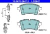 Комплект гальмівних колодок з 4 шт. дисків - ATE 13.0470-2647.2 (фото 1)