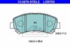 Комплект тормозных колодок, дисковый тормоз - (d1060JD00A, D1060JD00J, 5581057L50) ATE 13.0470-5752.2 (фото 2)