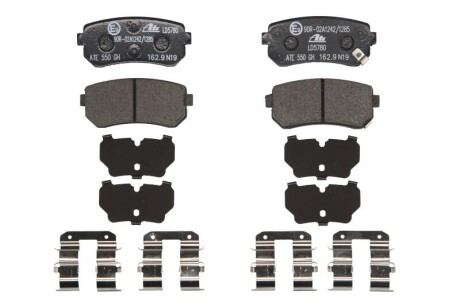 Колодки гальмівні дискові керамічні, к-кт - (58302J9A50, 58302D7A00, 583021KA30) ATE 13047057802