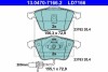 Комплект тормозных колодок, дисковый тормоз - (4B0698151AC, 4B0698151AD, 4B0698151Q) ATE 13.0470-7166.2 (фото 2)