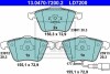 Комплект тормозных колодок, дисковый тормоз - (1K0698151B) ATE 13.0470-7200.2 (фото 2)