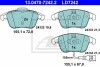 Комплект тормозных колодок, дисковый тормоз - (5N0698151A, 5N0698151B, 5N0698151) ATE 13047072422 (фото 1)