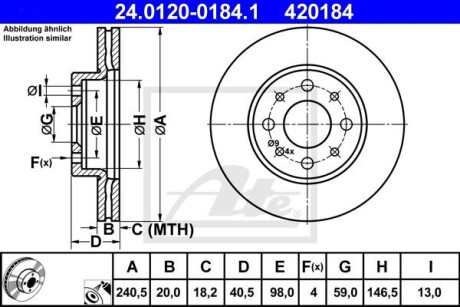 Тормозной диск - ATE 24.0120-0184.1