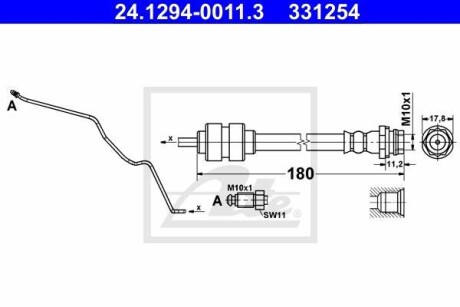 Тормозной шланг - (1671147, 1460250, 146O25O) ATE 24.1294-0011.3