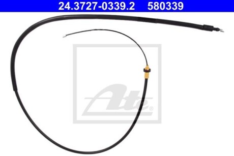 Фото 2 - Трос ручного гальма ATE 24.3727-0339.2 (24372703392)