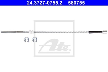 Фото 4 - Трос ручного гальма ATE 24.3727-0755.2 (24372707552)