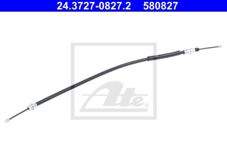 Фото 2 - Трос ручного тормоза ATE 24.3727-0827.2 (24372708272)