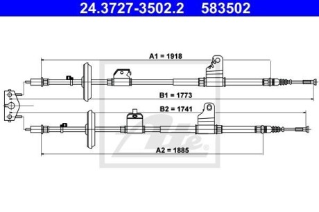 Гальмівний трос - ATE 24372735022