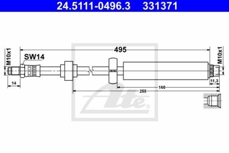 Шлангопровод - (4806K7) ATE 24.5111-0496.3