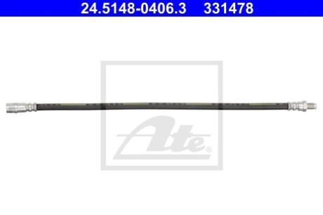 Фото 2 - Гальмівний шланг ATE 24.5148-0406.3 (24514804063)