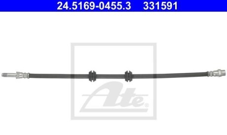 Фото 2 - Гальмівний шланг ATE 24.5169-0455.3 (24516904553)