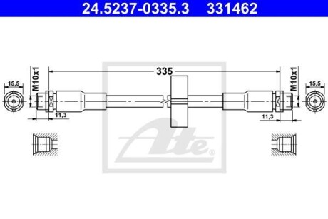 Przewвd hamulcow. - (4Z7611707, 4Z7611707A) ATE 24523703353