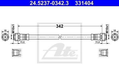 Przewвd hamulcow. - (1684280235, A1684280235) ATE 24.5237-0342.3