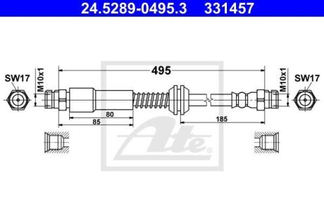 Przew?d ham./tyг/ vw caddy 04- - ATE 24528904953