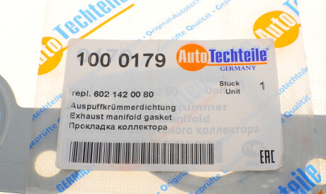 Фото 3 - Прокладка выпускного коллектора AUTOTECHTEILE 100 0179 (1000179)