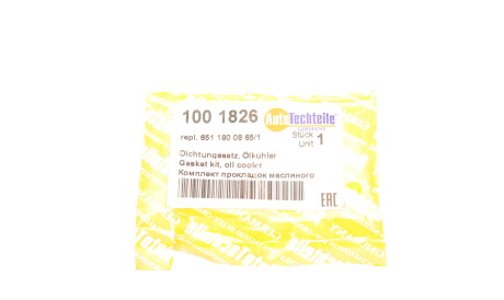 Фото 2 - Масляний радіатор AUTOTECHTEILE 100 1826 (1001826)