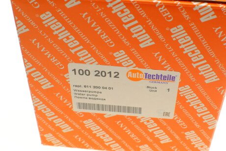 Фото 11 - Водяной насос AUTOTECHTEILE 100 2012 (1002012)